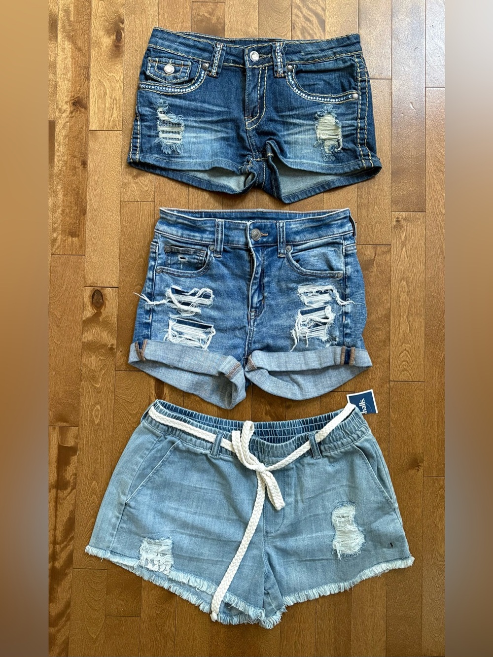 Aerie American Eagle A7 Denim Shorts Bundle – Size S / M (3 Pairs)